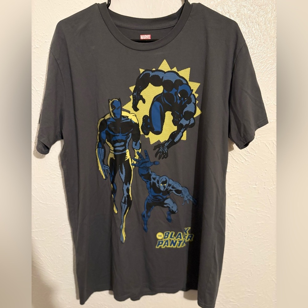 Black panther grey shirt